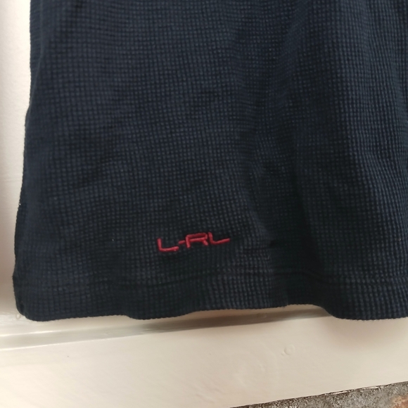 Lauren Active Ralph Lauren Black Thermal Aztex ¼ Zip Top Size 1X - Picture 2 of 5